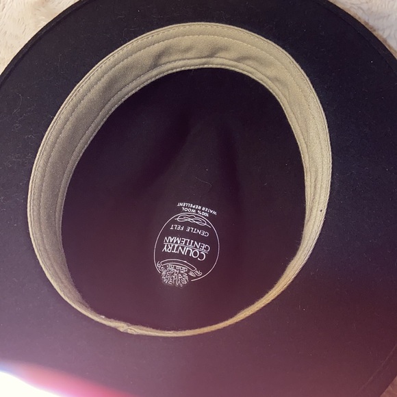 Nwot Country Gentleman Black Wool Fedora Wilton Water Repellent - Picture 9 of 11